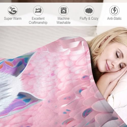 Couverture Polaire Flannel Chat Mignon Plaid Chaud Canapé 140x180