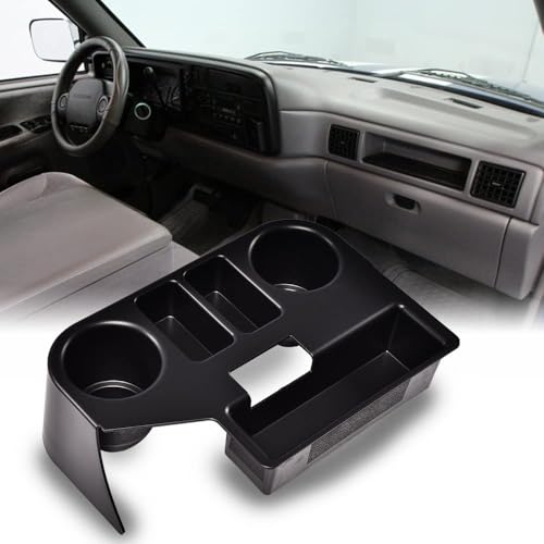 PIT66 Center Console Cup Holder Compatible with Dodge Ram 1500 2500 3500 1994 1995 1996 1997 Black