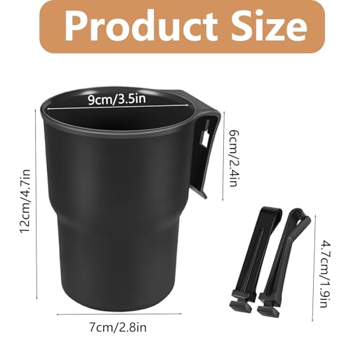 Organizador portavasos multifuncional para carro negro miniatura 5