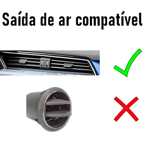 Suporte Veicular Magnético para Celular, Design Volante, Fixação no Ar Condicionado, Compatível com