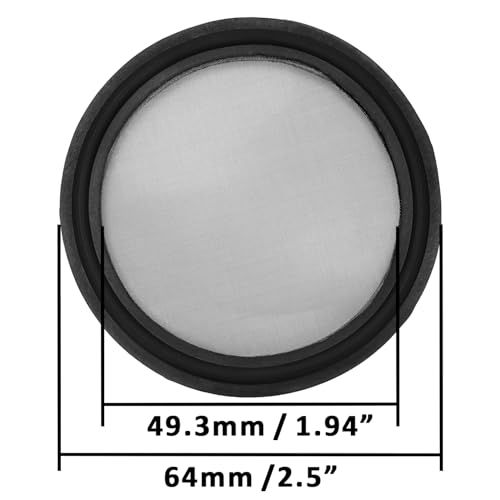 Image of DERNORD 2 Pack 2 inch Sanitary Tri-Clamp Gasket Buna-N (NBR) w /Stainless Bonded Type Screen 150 Mesh