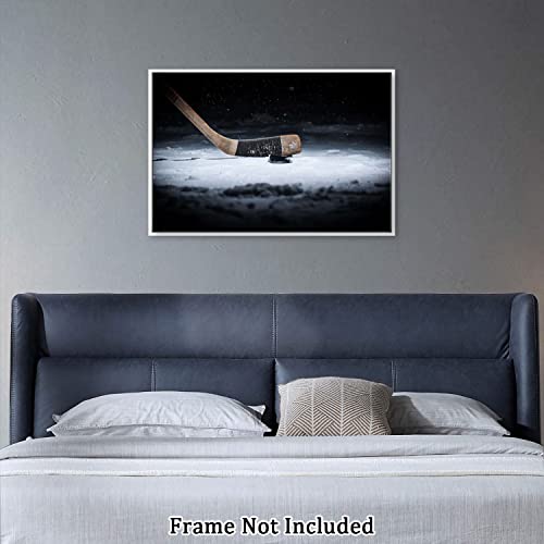 Eorntdy Canvas Wall Art Simple Hockey Canvas Print Artwork Sport Wall Art Paintings Modern Picture Print Unframed For Living Room Dinning Room Bedroom Bathroom Home Decor 16X24Inch #TOP2
