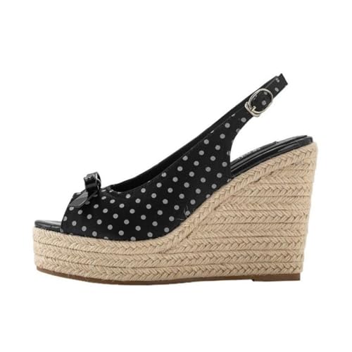 Summer Sandals Women, Comfortable Open Toes Braided Strap Buckle Fish Mouth Platform Wedges Shoes, Non-slip Slip on Lightweight Outdoor Sandals, for Walk, Travel, Shopping, Party So - Main Image