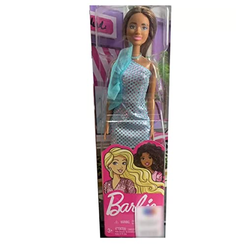 Barbie con vestido verde de lunares miniatura 4