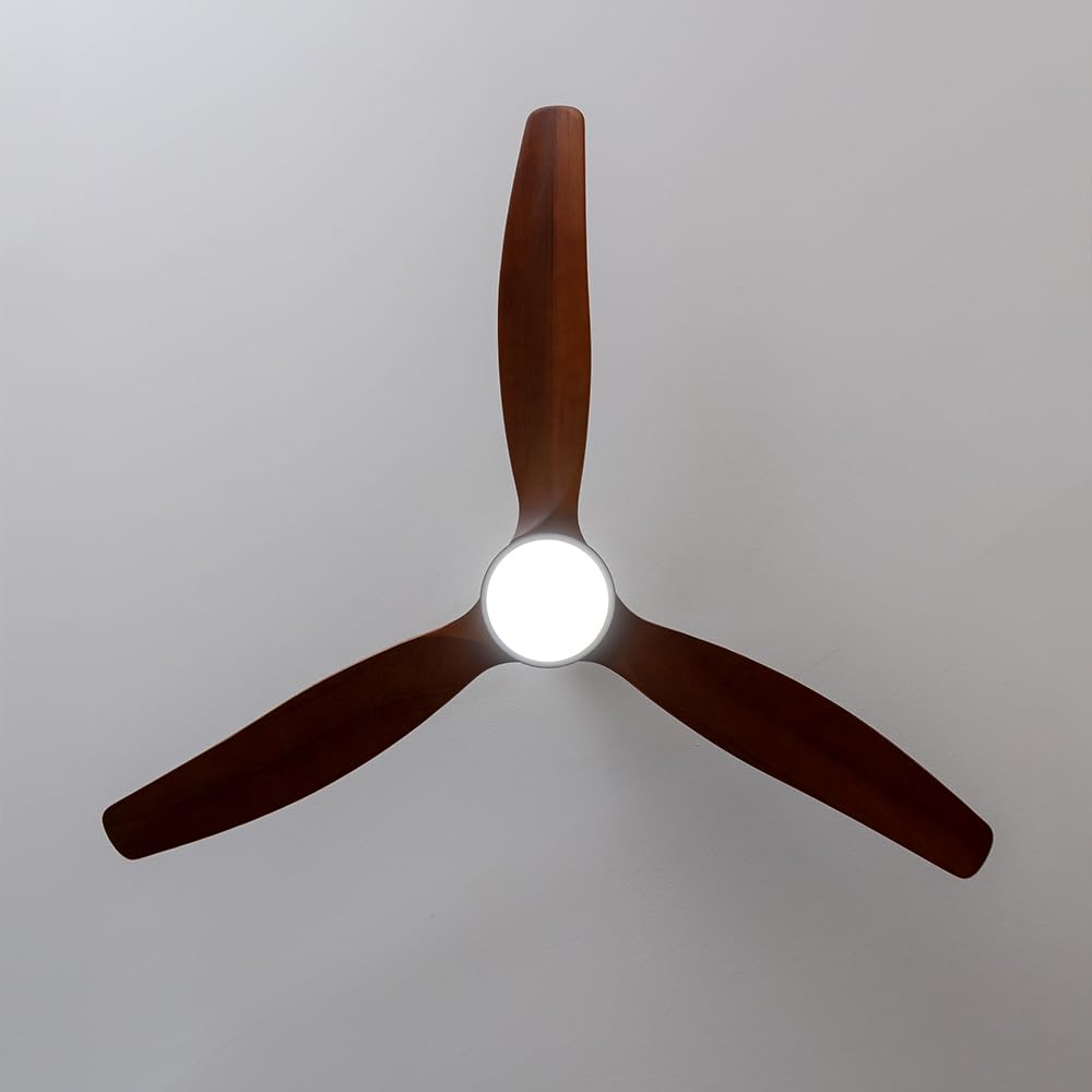 Cecotec Ventilatore da Soffitto con Luce EnergySilence Aero 5275 DarkWood. 40 W, Diametro 132 cm, Lampada a LED, Telecomando, Timer Fino a 8 Ore, 6 Velocità, Estate/Inverno, Altezza Regolabile