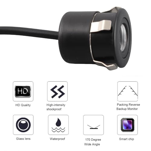Image of Mini Camera, 120 Wide Angle Wired IP68 Mini Color CCTV CCD Security Camera with Night Vision for Car Monitor