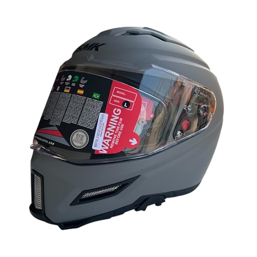 Image of SMK Agnar Full Face Helmet, Dual Visor, Clear Pinlock 70 Ready, ISI , Dot & Ece 22.06 Certified