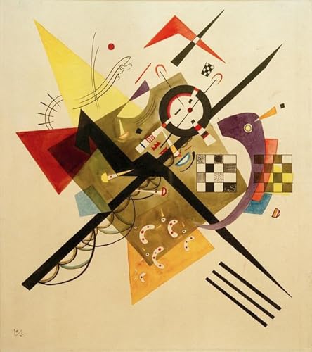 Lienzo abstracto Blanco II de Kandinsky, pintura moderna de alta calidad 60x90