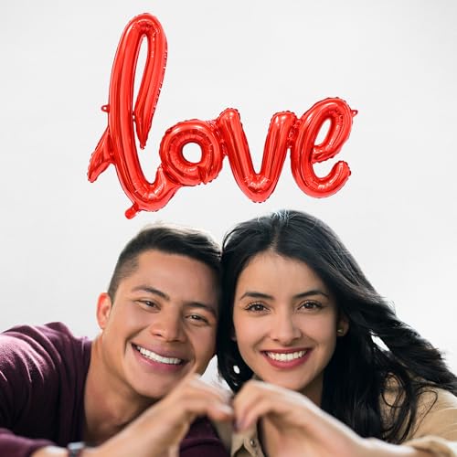Image of Love Balloon for Birthday Wedding Home Boys Girls Men Women Foil Balloon Decoration Decor Celebration Red