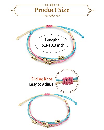 Hicarer 21 Pieces Surfer Wave Bracelet Ocean Wave Adjustable Waterproof Handmade Friendship Bracelet Summer Sunflower Bracelets Anklets Jewelry For Women Teen Girls (Simple Style) #TOP4