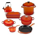 Le Creuset 12 Piece French Countryside Cast-Iron Cookware Bundle - Flame