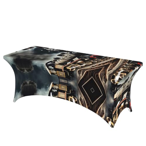Nappe de table extensible train élasthanne banquet mariage 1,8m - 2