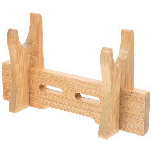 Lurrose Supporto Porta Coltelli da Cucina in Bambù Multifunzione, Base Organizer per Taglierino da Banco Elevata Capacità di Carico, Scaffale Portaoggetti Pratico per Cucina Stile Casuale