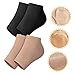 SHERCHPRY 2Pairs Breathable Silicone Heel Sleeves Portable Moisturizing Heel Socks for Cracked Comfortable Foot Care for Men and Women Skin Color