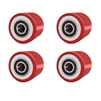 4 Stück Hubwagen rollen Polyurethan 80 x 70 mm, Achse 20 mm inkl,Kugellager Rollen für Hubwagen Ersatzrollen,Max Belastung 600 KG,Abriebfester,verdickter Kern