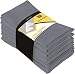 Utopia Kitchen Cloth Napkins, 12 Pack (18 x 18 Inches), Steel Grey Cotton Dinner Napkin