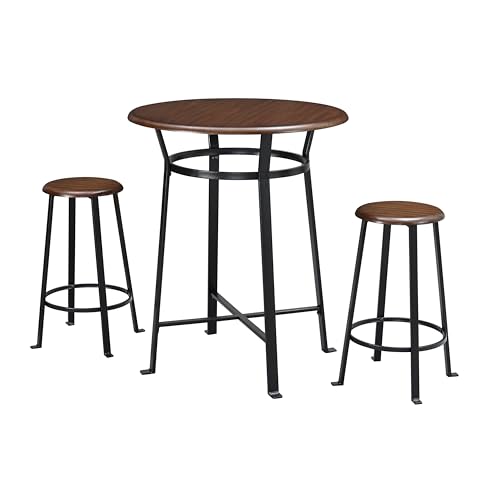 Dorel Living Montgomery 3-Piece Dining Set, Dark Mahogany -