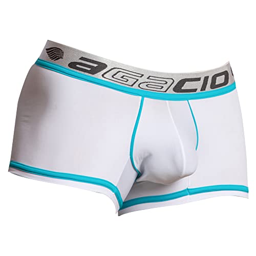 Mens Classic Fit Bi-color Sporty Boxer Trunk Micro Pouch Enhancing Bikini Sexy Brief Underwear