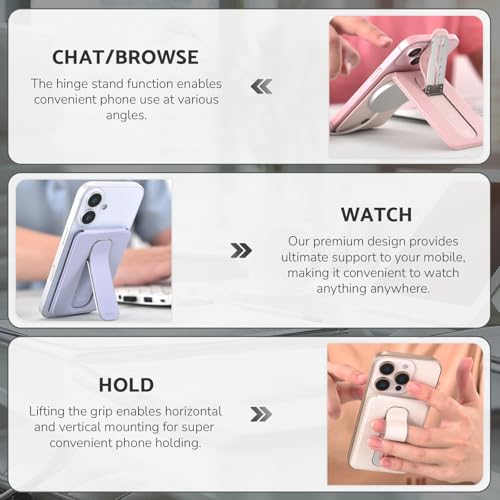 Tarjetero magnetico para iPhone que soluciona el espacio con billetero morado 7