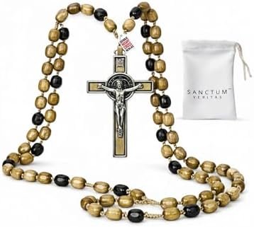 Amazon | SANCTUM VERITAS 本物のイタリア製ロザリオネックレス ローマ