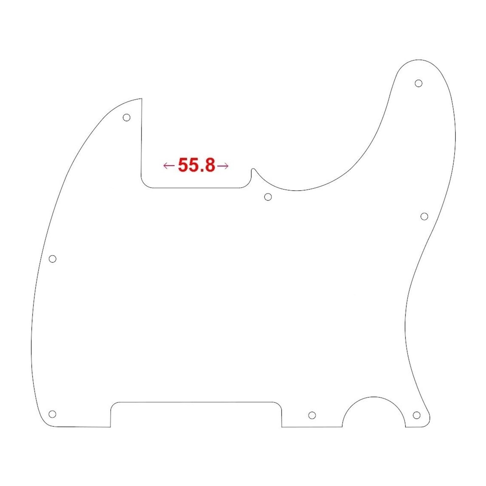 Pickguard Do Gitary Elektrycznej Gitara Elektryczna TLcaster Pickguard 8 Otworów Stop Aluminium
