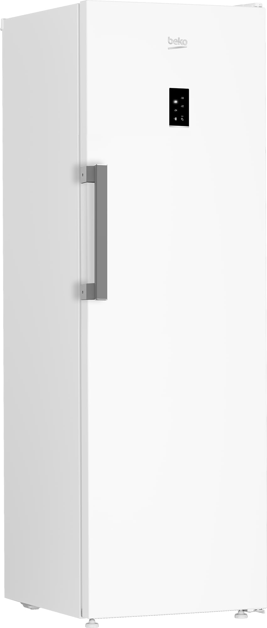 Beko B7RFNE316W Gefrierschrank, 286 l Nettovolumen, No Frost, Schnellgefrierfunktion, Multifunktionsdisplay, 5 Gefrierschubladen + 3 Fächer, 34 dB (A), in unbeheizten Räumen nutzbar, Weiß