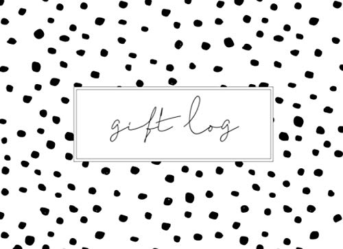 Gift log: Gift tracker notebook – Gift registry for wedding, bridal, baby shower – 76 pages – 8.25 x 6 inches