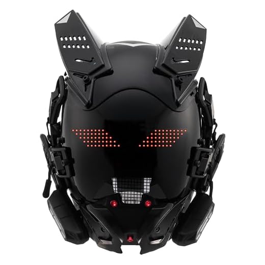 Cyberpunk Gothic Mask Helmet For Adult,LED Bluetooth Mask,Futuristic Punk Techwear,Cosplay Halloween Fit Party Music Festival (Black)