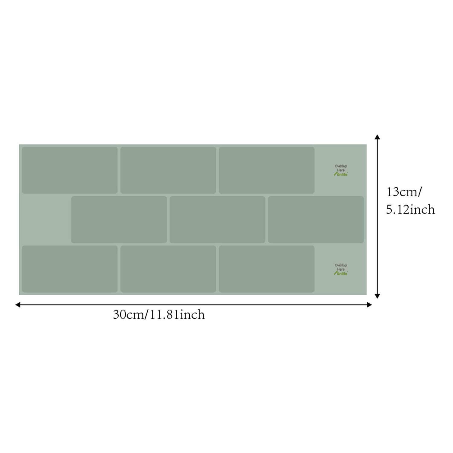 Neukids 15 pezzi 30×13cm adesivi paraschizzi cucina verde salvia, piastrelle adesive cucina, piastrelle adesive bagno, distaccabile