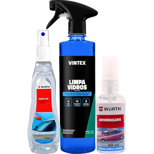 Limpa Vidros Automotivo + Anti Embaçante + Cristalizador