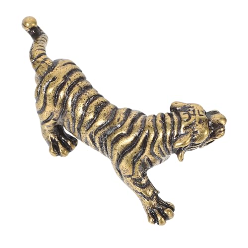 Figurine de tigre en laiton pour une decoration de maison unique et authentique