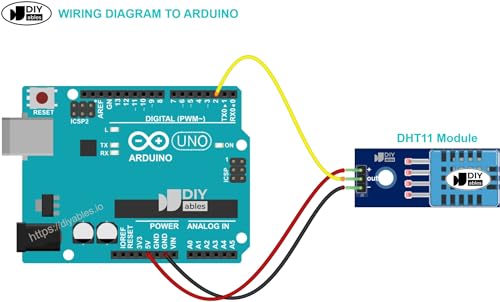 DHT11 Temperature and Humidity Sensor Module 2-Pack, for Arduino, ESP32, ESP8266, Raspberry Pi, IoT DIY Projects, Built-in Resistor for Easy Integration - Image 6