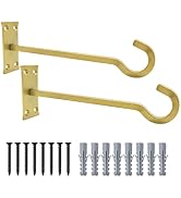 QIEGL 10inch Heavy Duty Plant Hangers Outdoor or Indoor Bird Feeder Hanger Shepherd Hooks 2pcs Go...