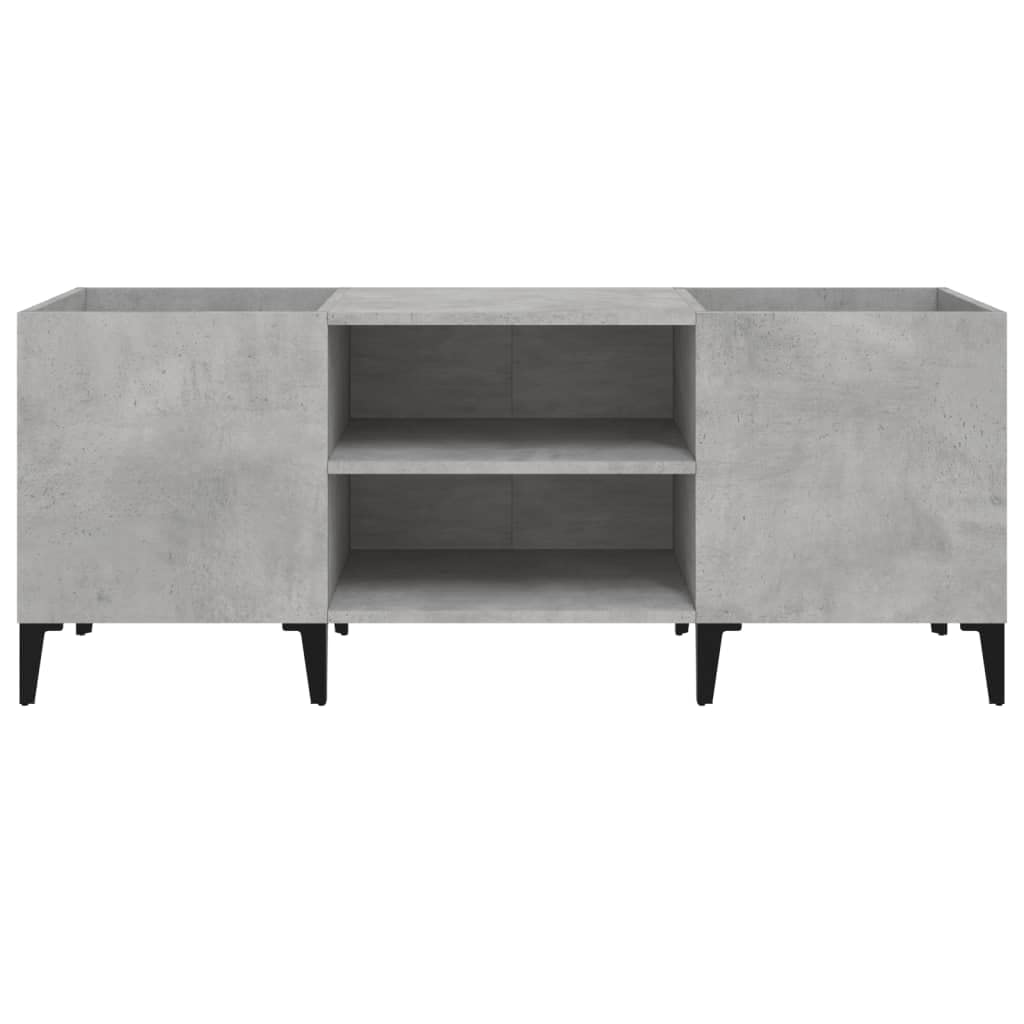 Tidyard Mueble para Discos Estanteria CDs,Mueble Tocadiscos,Mueble para Discos,Mueble para Vinilos,Madera contrachapada Gris hormigón 121x38x48 cm