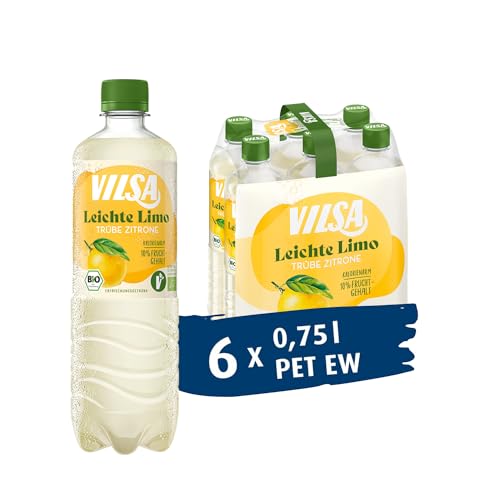 VILSA Leichte Bio Limo Trübe Zitrone, 6 x 0,75 l PET