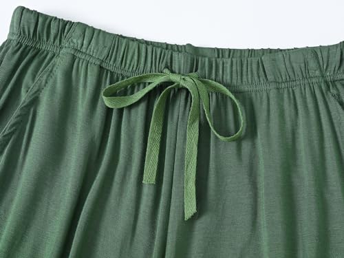 Mens Soft Comfy Rayon Pajama Bottom Sleep Shorts Modal Lounge Wear Knit3