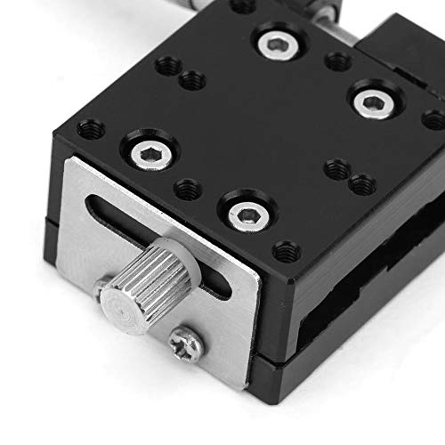 X Linear Stage, Keenso Semx25-As Micrometer Manual Precision Linear Translation Stage Displacement Trimming Bearing Sliding Table Cross Roller Guide X Axis 25X25Mm Platform #TOP7