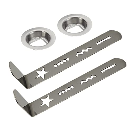 HsentimenH 2 Pezzi Accessorio da Pasticceria per Tritacarne e Pasticceria,Inserto per Biscotti Fatti con Tasca da Pasticciere,Stampo per Biscotti Tritacarne in Acciaio Inossidabile