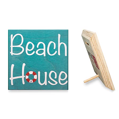 JennyGems Beach House Wooden Sign, Coastal Decor, Beach Bathroom Wall Art, Shelf Sitter and Wall Hanging, Made in USA - Image 7