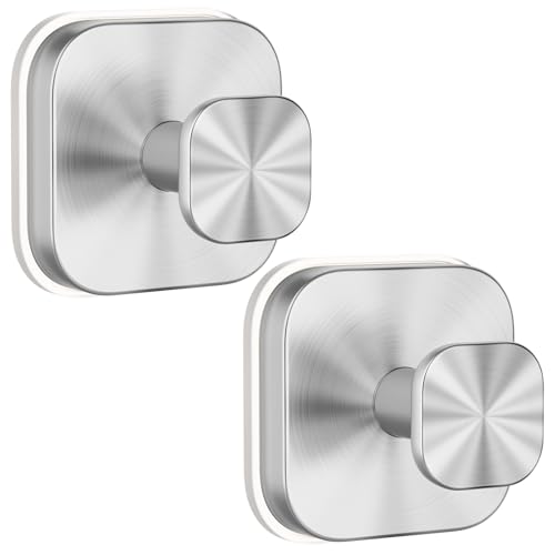 Image of BKV Suction Cup Hooks for Shower,Heavy Duty Shower Hooks for Bathroom Wall,Glass Windows,Smooth Doors to Hang Towels,Robes,Coat,Reusable Suction Cup Wreath Hanger for Christmas Wreaths-Silver(2 Pack)