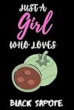 sapotier  Just A Girl Who Loves Black Sapote: Cute Black Sapote Lovers Journal / Notebook / Diary / thanksgiving /fanny notebook/ Birthday Gift (6x9 - 110 Blank ... (College Ruled paper, perfect bound, Soft Co