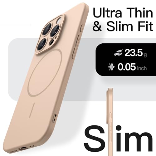 Image of JETech Magnetic Slim Case for iPhone 16 Pro Max, Desert Titanium