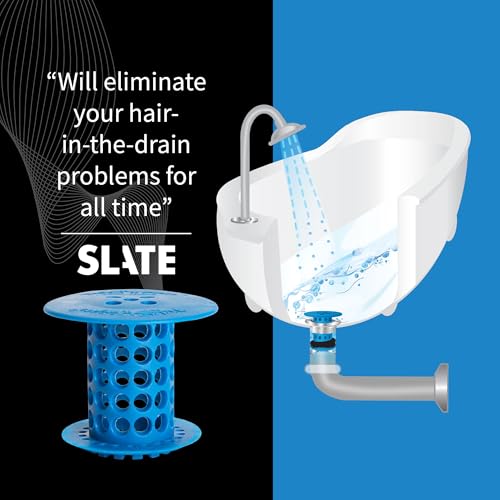TubShroom The Revolutionary Tub Drain Protector Hair Catcher/Strainer/Snare, Blue