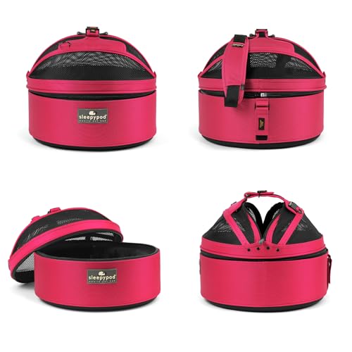 Image of Sleepypod Mobile Pet Bed, Crash Tested Cat /Dog Car Seat + Carrier, Pink