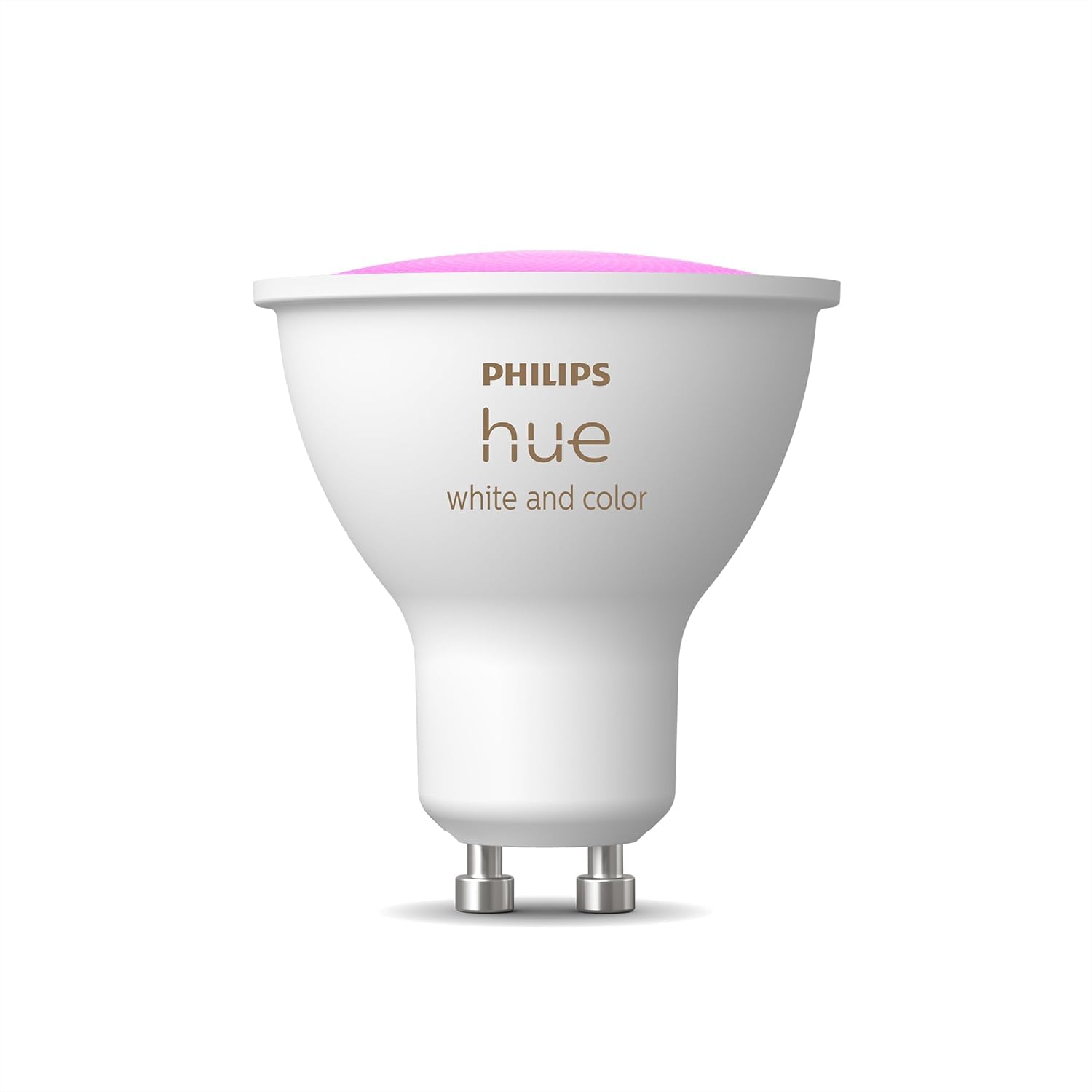 Philips Hue Starter Set: Bridge + 3 GU10 Smart Spots + Smart Button, White and Color Ambiance, Smart Light Hub, LED Lampen steuerbar mit Apple Home, Amazon Alexa, Google Assistant, Samsung SmartThings