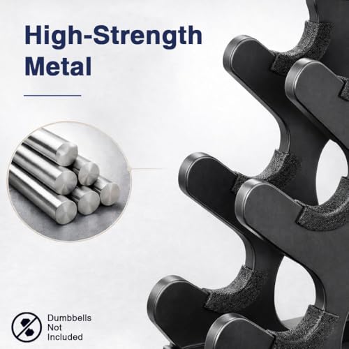 Support d'haltères à 5 niveaux en métal pour optimiser votre espace de musculation - 4