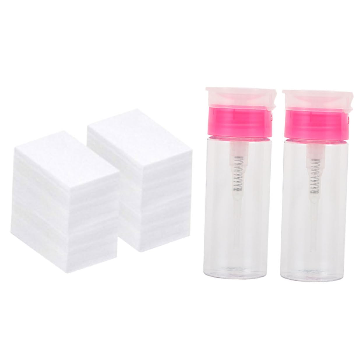 Didiseaon Nail Polish Remover Set 652pcs Kit Refillable Bottles Wipes Portable Manicure Bottles for Gel Polish