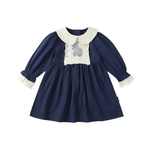 Image of Girls' Lace Dress, Adorable and Comfortable Spring and Autumn Wear for Weddings, Parties, or Daily Outings (2-7Y)