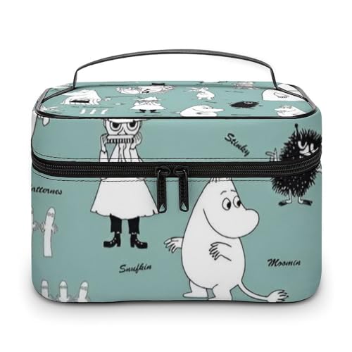 ムーミン 化粧ポーチ メイクボックス 化粧品収納 洗面用具ポーチ コスメポーチ バニティー 大容量 旅行用 自宅用 収納ケース トラベルバッグ かわいい 萌えグッズ キャラクター かわいい アニメ グッズ 便利 人気 出張 プレゼント