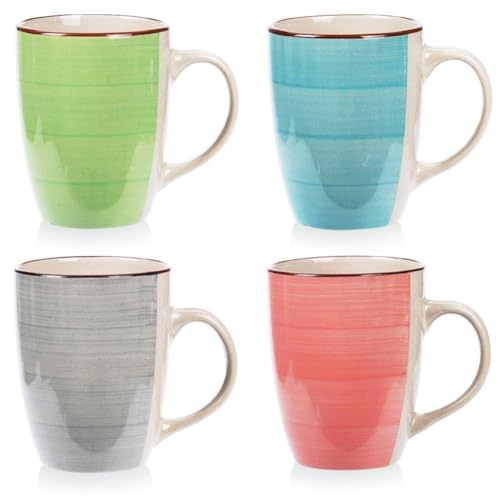 TAZAS MUG LOZA 24CL COLORES LOTE 4